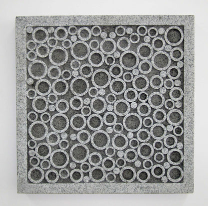 17" X 17" X 2" Brown Sandstone Square Bubble Design - Wall Decor