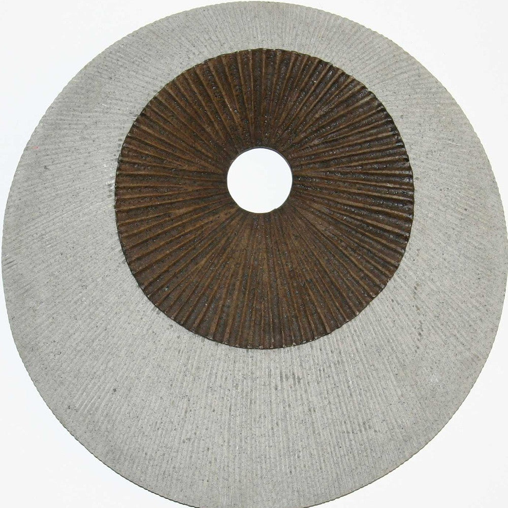 27" X 27" X 3" Brown & Gray Round Double Layer Ribbed  Wall Decor