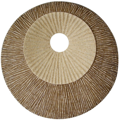 27" X 27"X 3" Brown Round Double Layer Ribbed  Wall Plaque