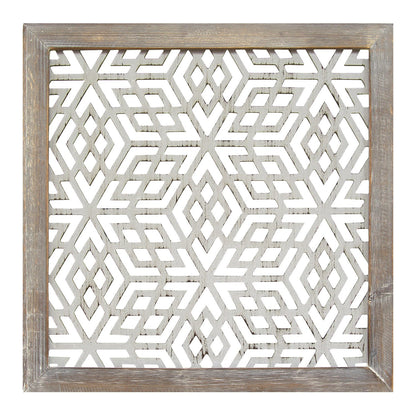 Wood Framed And Metal Laser-Cut Wall Decor