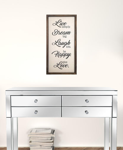 Live Dream Laugh Happy Love Wood And Metal Wall Decor