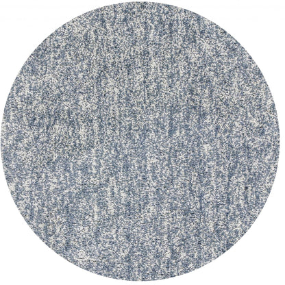 8' Slate Grey Heather Round Indoor Shag Rug