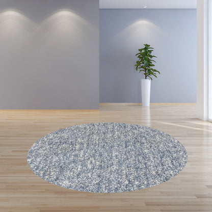 8' Slate Grey Heather Round Indoor Shag Rug