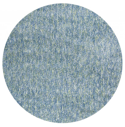 8' Round  Polyester Seafoam Heather Area Rug