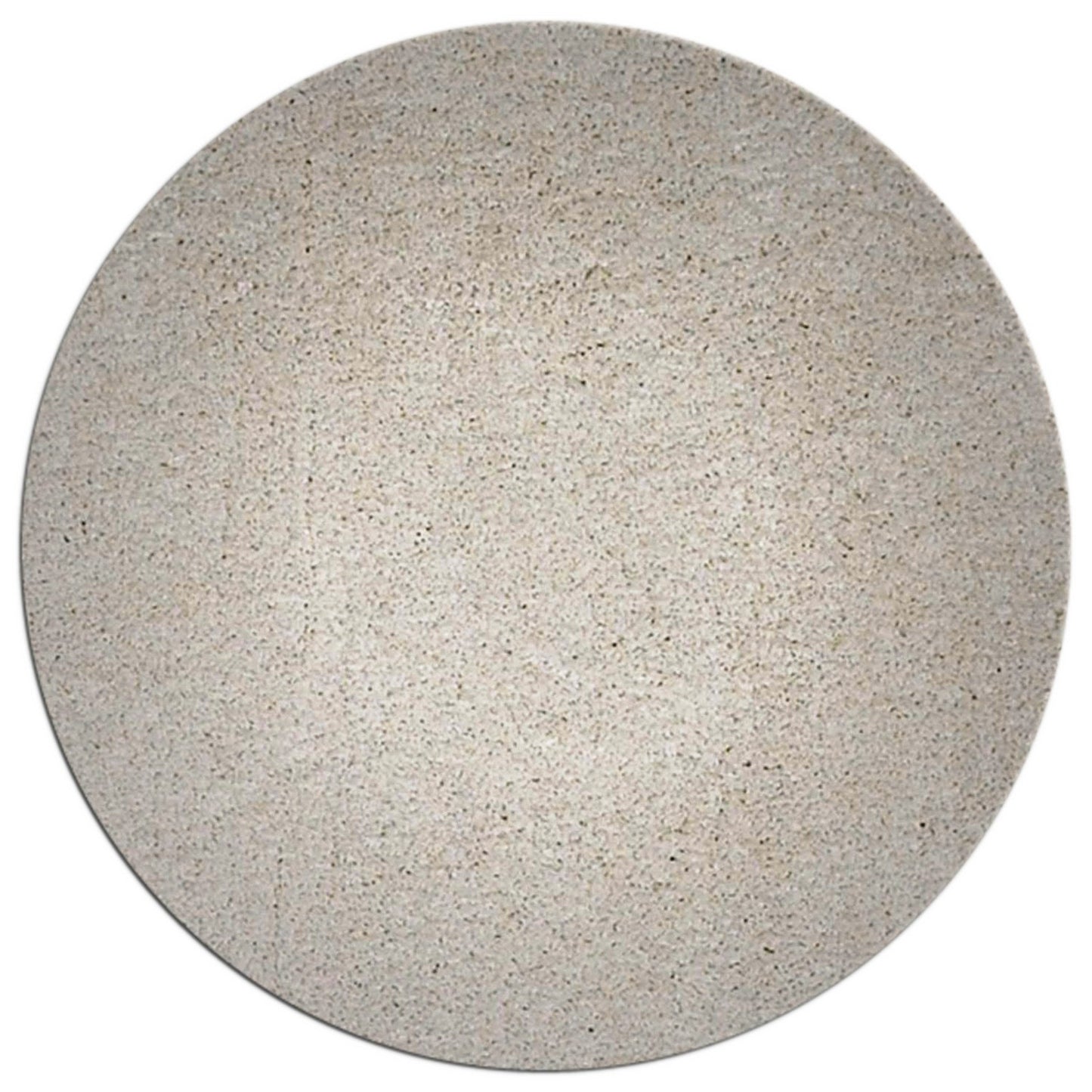 8' Round  Polyester Ivory  Area Rug