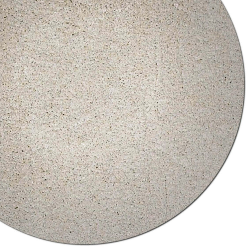 8' Round  Polyester Ivory  Area Rug