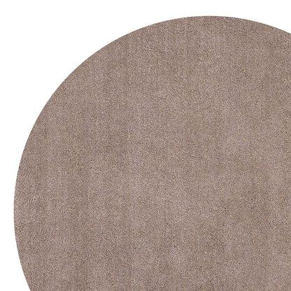 8' Beige Round Indoor Shag Rug