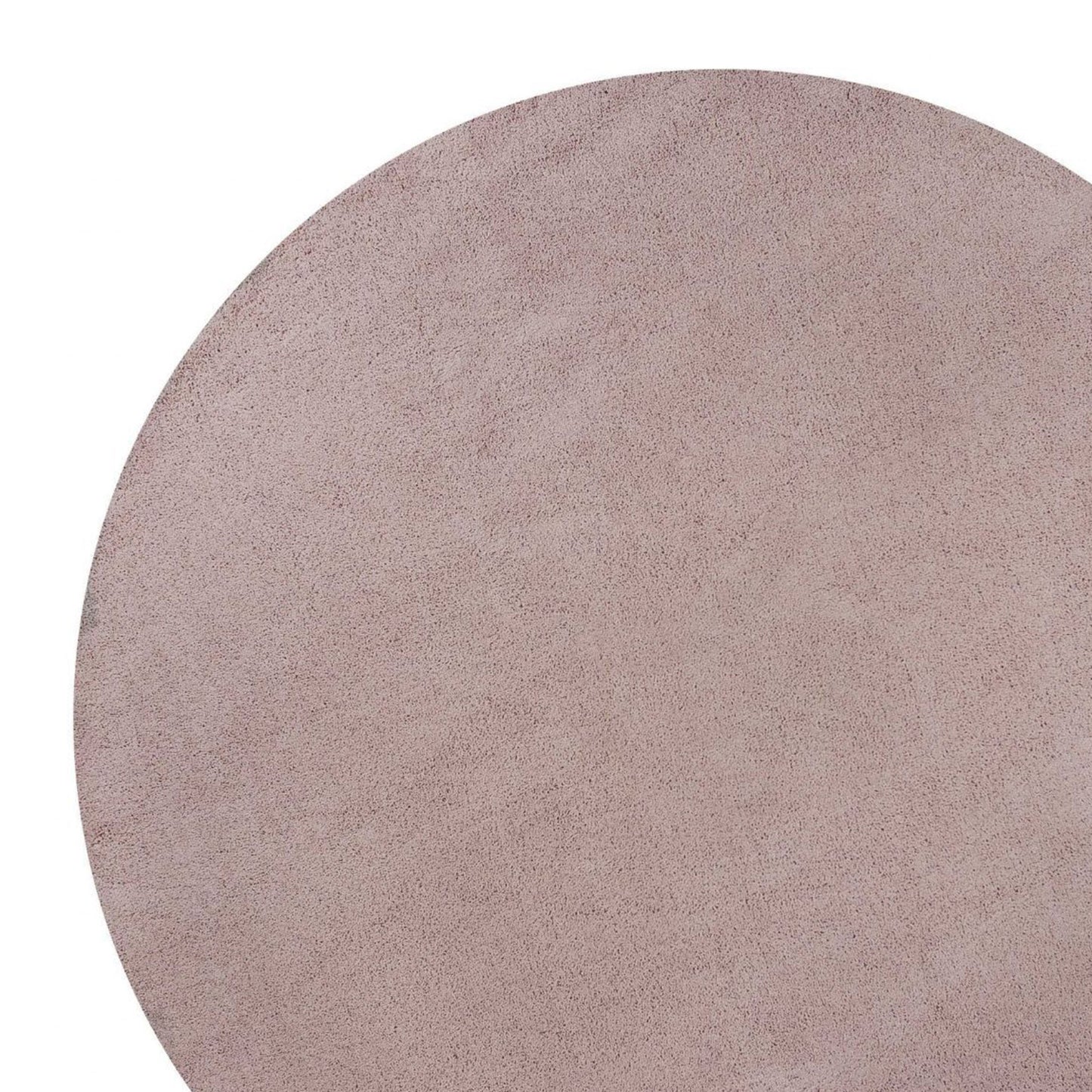 8' Round  Polyester Rose Pink Area Rug