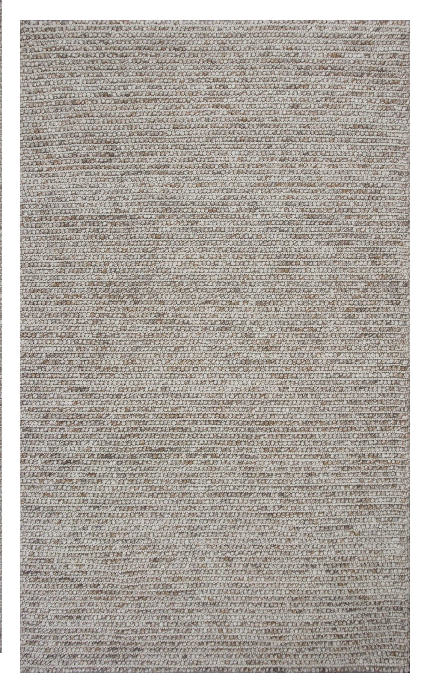 5' X 7'  Natural Wool Boucle Berber Style Area Rug