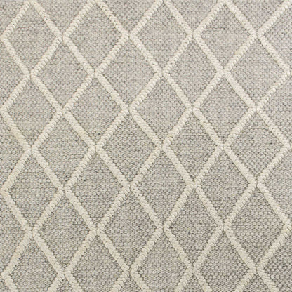 5' X 7'  Wool Grey Area Rug