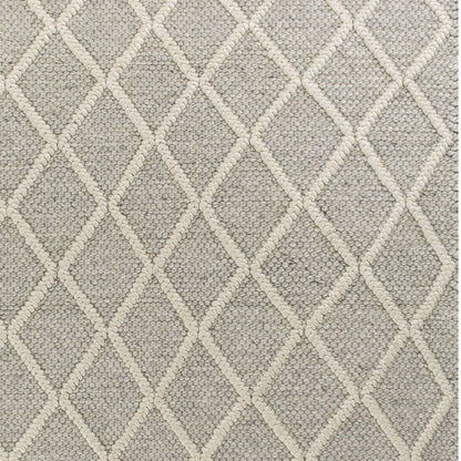 5' X 7'  Wool Grey Area Rug