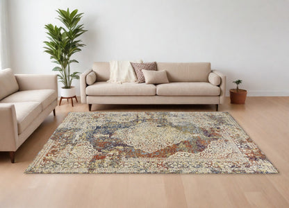 7' X 10'  Polypropylene Multi Area Rug