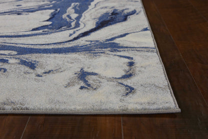 7' X 10'  Polypropylene Blue Area Rug