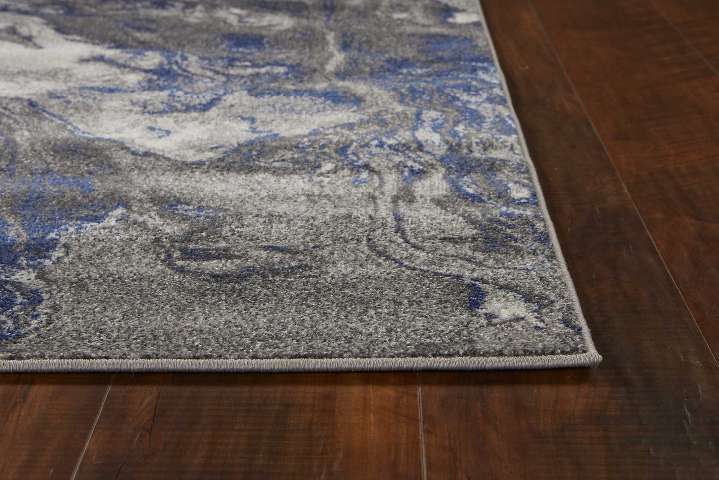 8' X 11' Grey Machine Woven Abstract Watercolor Indoor Area Rug