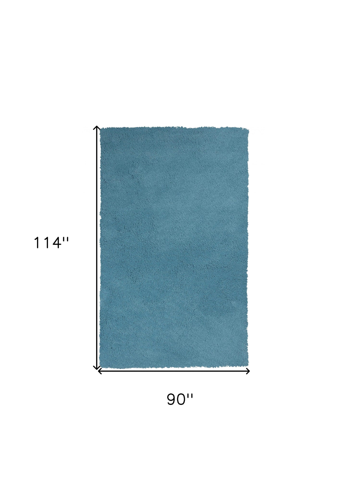 8' X 10' Highlighter Blue Indoor Shag Rug