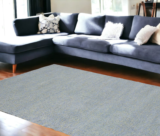 8' X 10' Blue Heather Indoor Shag Rug