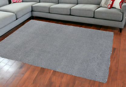 8' X 10' Grey Indoor Shag Rug