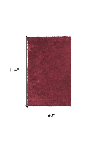 8' X 10' Polyester Red Area Rug