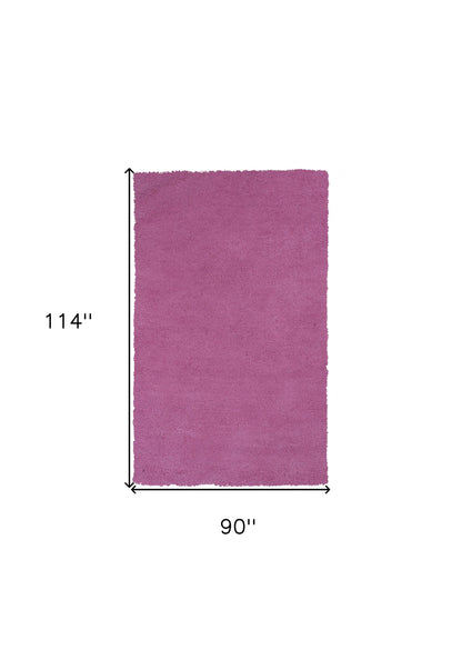 8' X 10' Hot Pink Hand Woven Area Rug