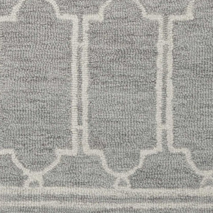 8' X 10'  Wool Grey Area Rug