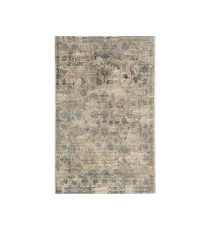 5' X 7'  Viscose Sand Or  Blue Area Rug