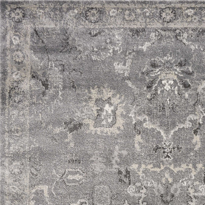 7' X 9'  Polypropylene Grey Area Rug