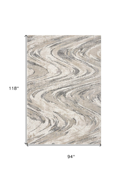 7' X 9'  Polypropylene Natural Area Rug