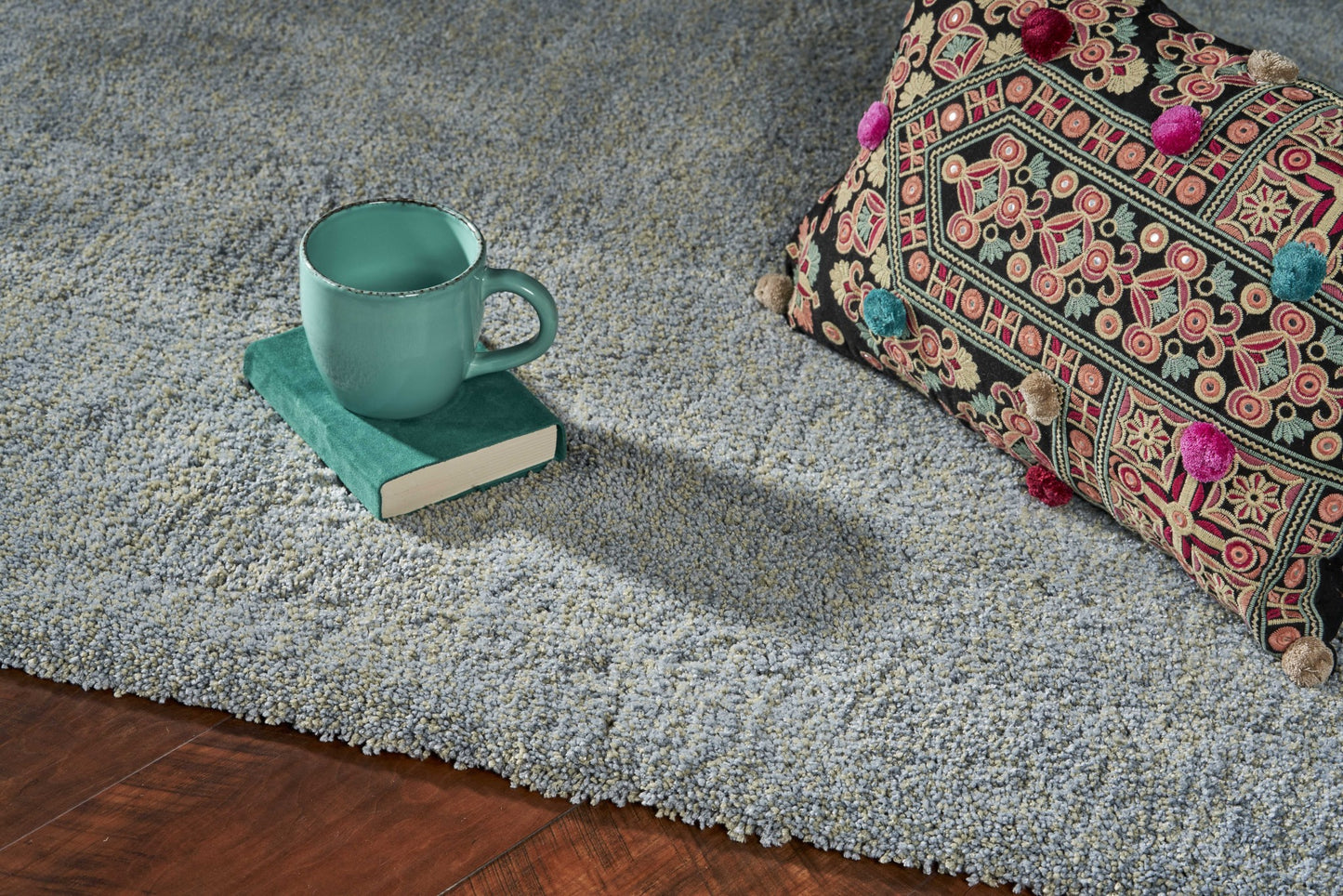 8' X 10' Blue Heather Indoor Shag Rug