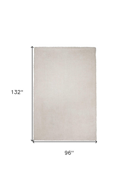 8' X 10' Ivory Indoor Shag Rug