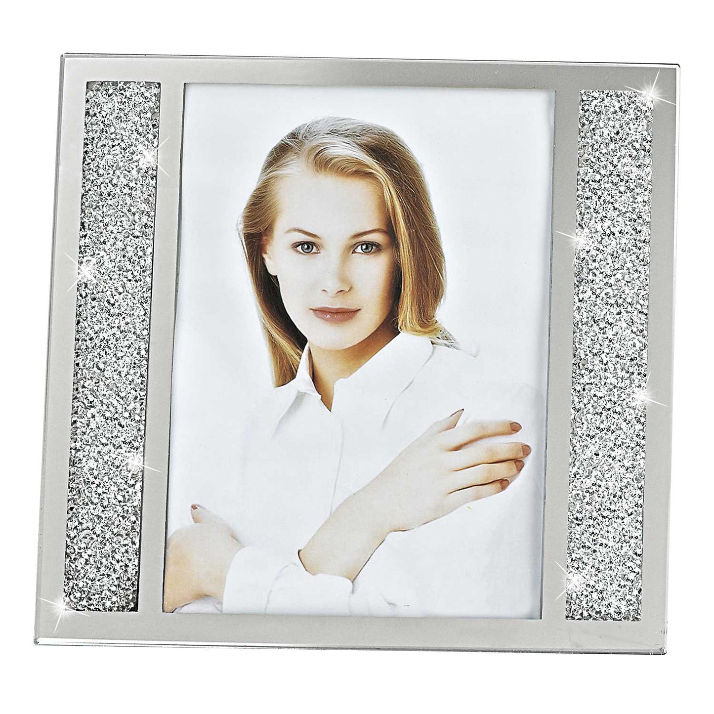 5 X 7 Silver Crystalized Picture Frame