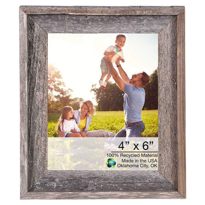 4" X 6" Natural Weathered Gray Picture Frame