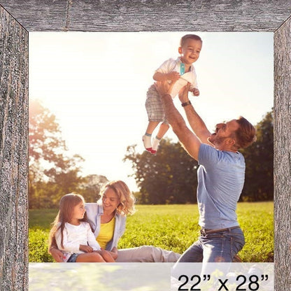 22X28 Natural Weathered Grey Picture Frame With Plexiglass Holder