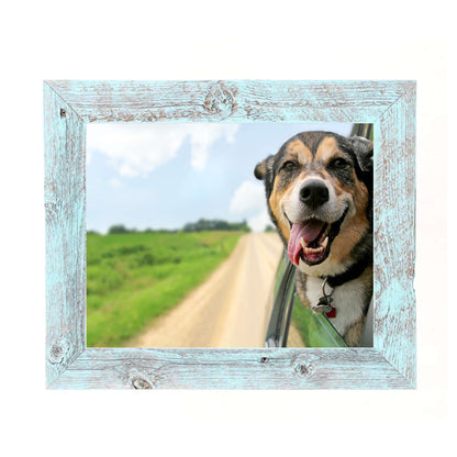 11X14 Rustic Blue Picture Frame With Plexiglass Holder