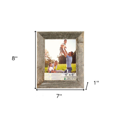 7"X8" Natural Weathered Grey Picture Frame With Easel Backs