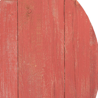 12" Farmhouse Red Wooden Large Egg