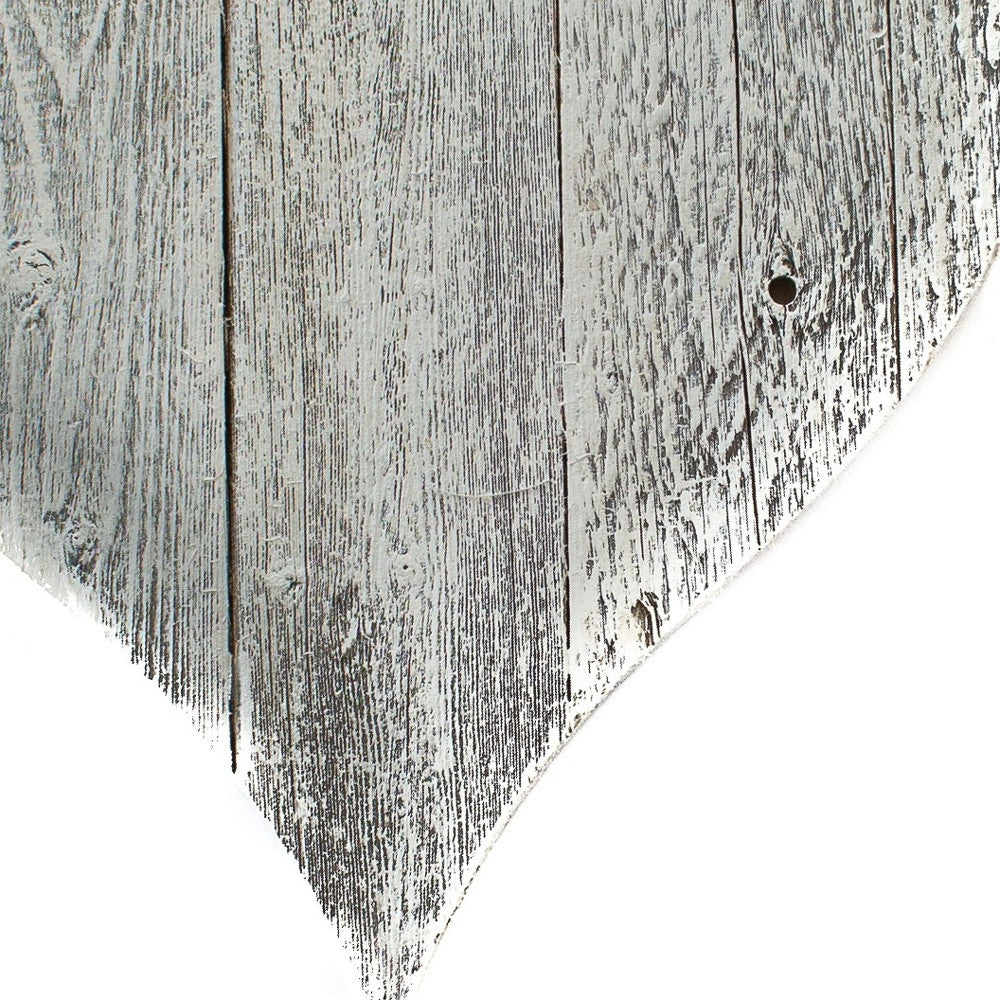 18" Whitewash Reclaimed Wood Heart Wall Decor