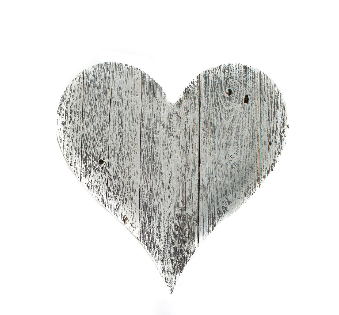 18" Whitewash Reclaimed Wood Heart Wall Decor