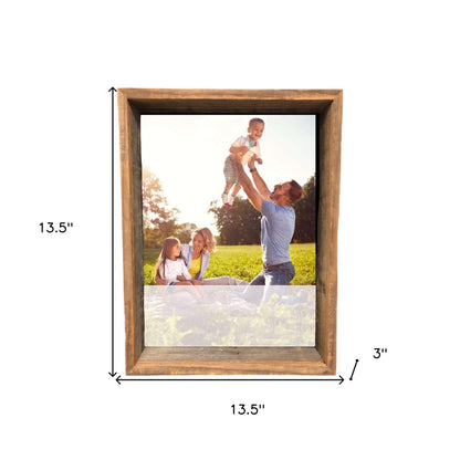 12"� X 12"� Rustic Gray Wood Shadow Box Frame