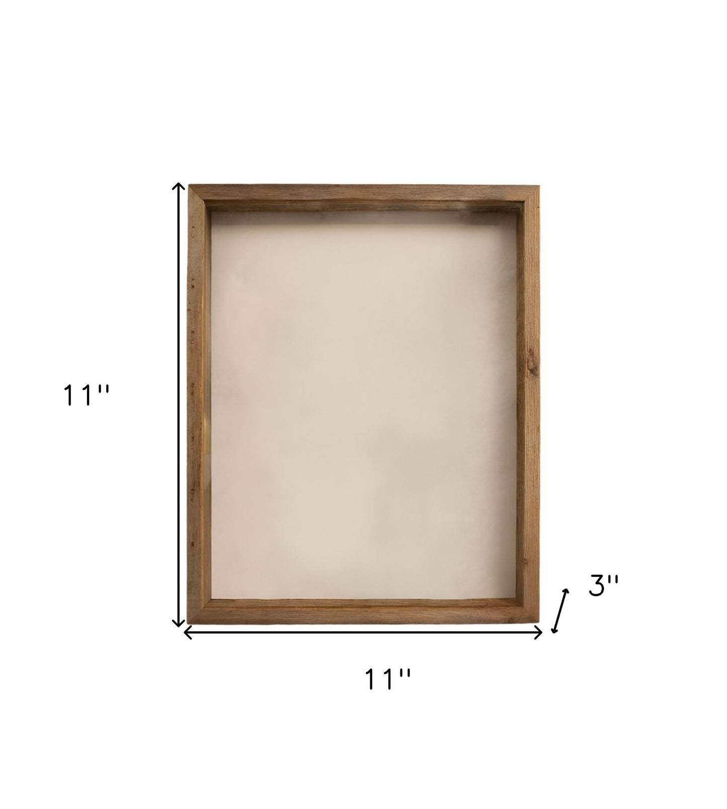 6"� X 6"� Rustic Farmhouse Gray Wood Shadow Box Frame