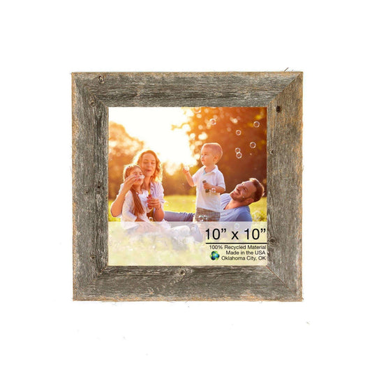 10"� X 10"� Rustic Farmhouse Gray Wood Frame