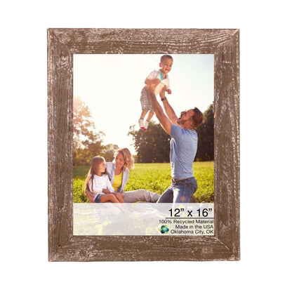 12"� X 16"� Rustic Farmhouse Brown Wood Frame