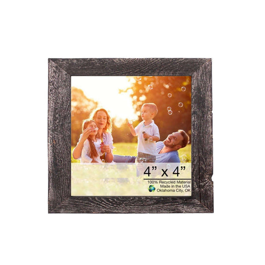 4"� X 4"� Rustic Farmhouse Rustic Black Wood Frame