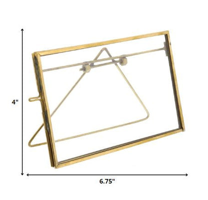 5" x 7" Gold Metal Tabletop Picture Frame