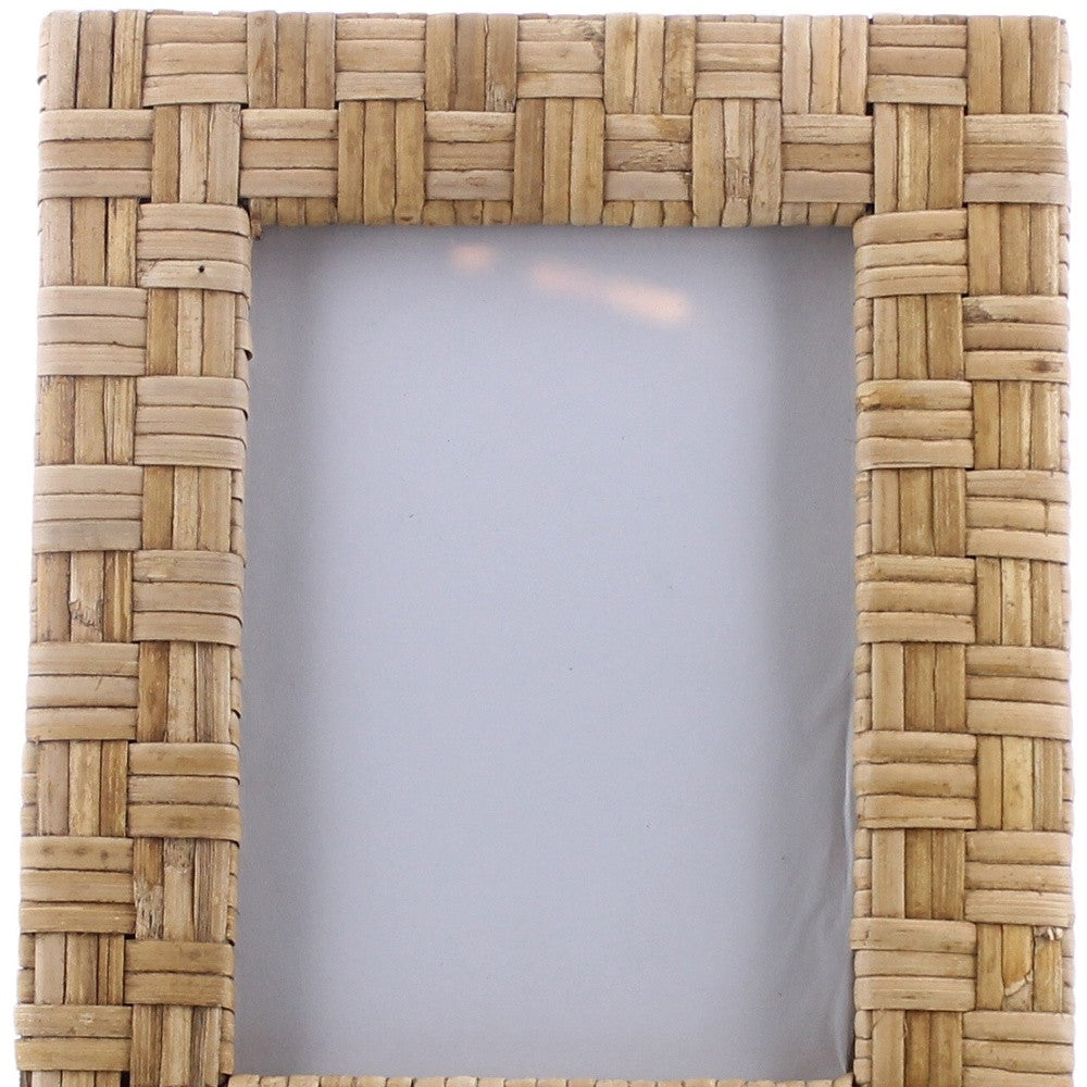 5x7 Woven Bamboo Vertical Frame