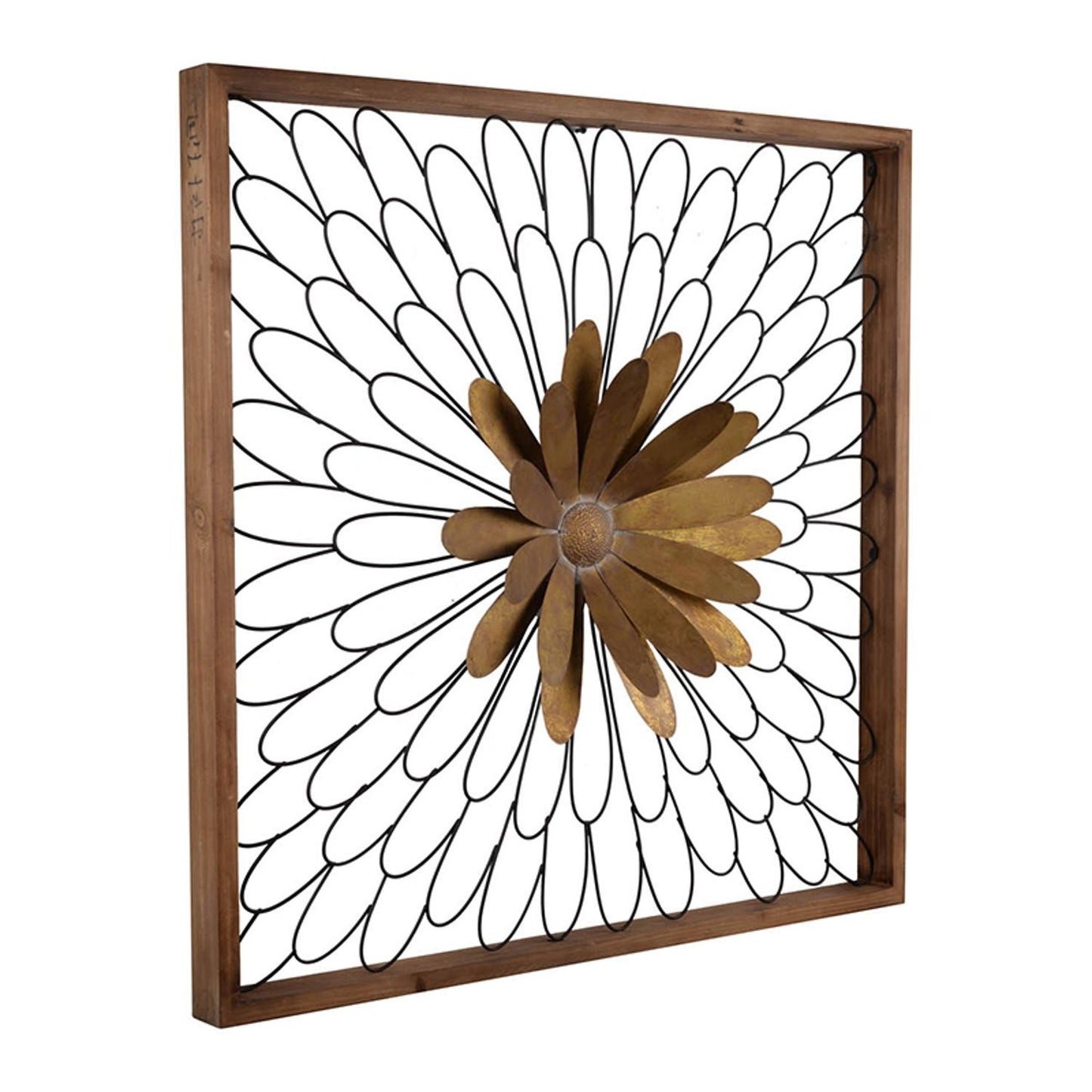 Rustic Black and Bronze 3D Floral Bloom Wall Art