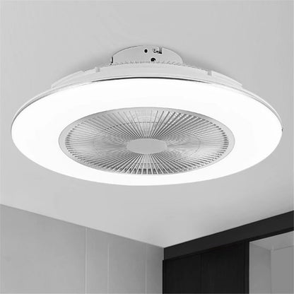 White Stylish LED Ceiling Lamp And Fan