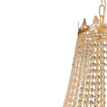 Classy Glam Gold Faux Crystal Chandelier