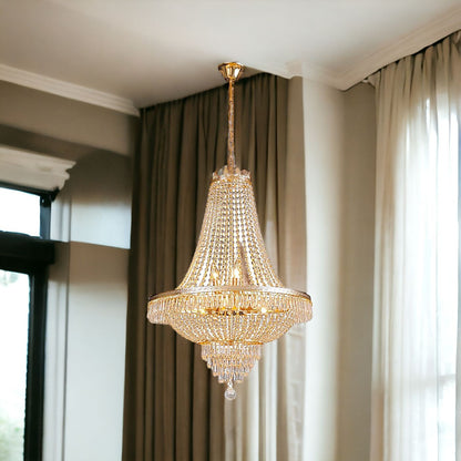 Classy Glam Gold Faux Crystal Chandelier