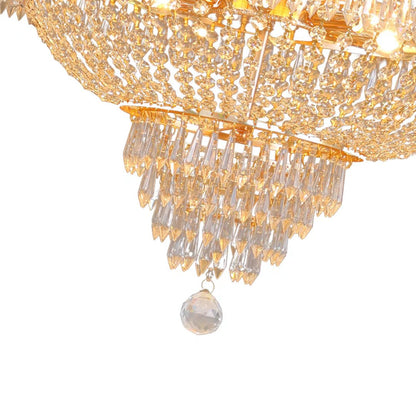 Classy Glam Gold Faux Crystal Chandelier