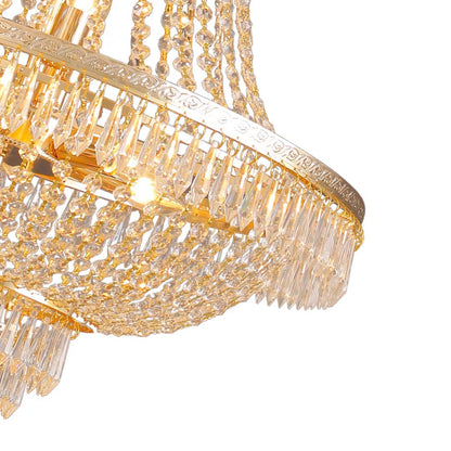 Classy Glam Gold Faux Crystal Chandelier